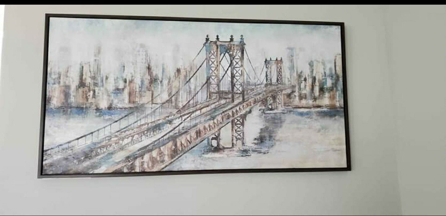 Kirklands City Bridge Framed Art Print