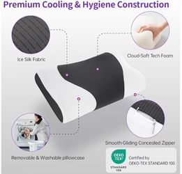 Cloud Align - Zero pressure soft memory foam ergonomic pillow to relieve neck pain, neutral alignment for side and back sleep, gently provides cervica