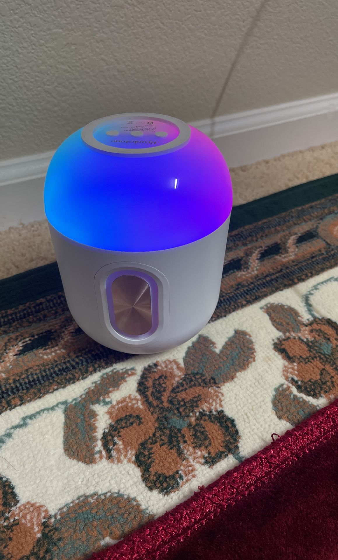 Brookstone Bass Beat Wireless LED Speaker & Lights Bluetooth USB Charging
