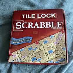 Hasbro gaming scrabble crossword game tile lock edition