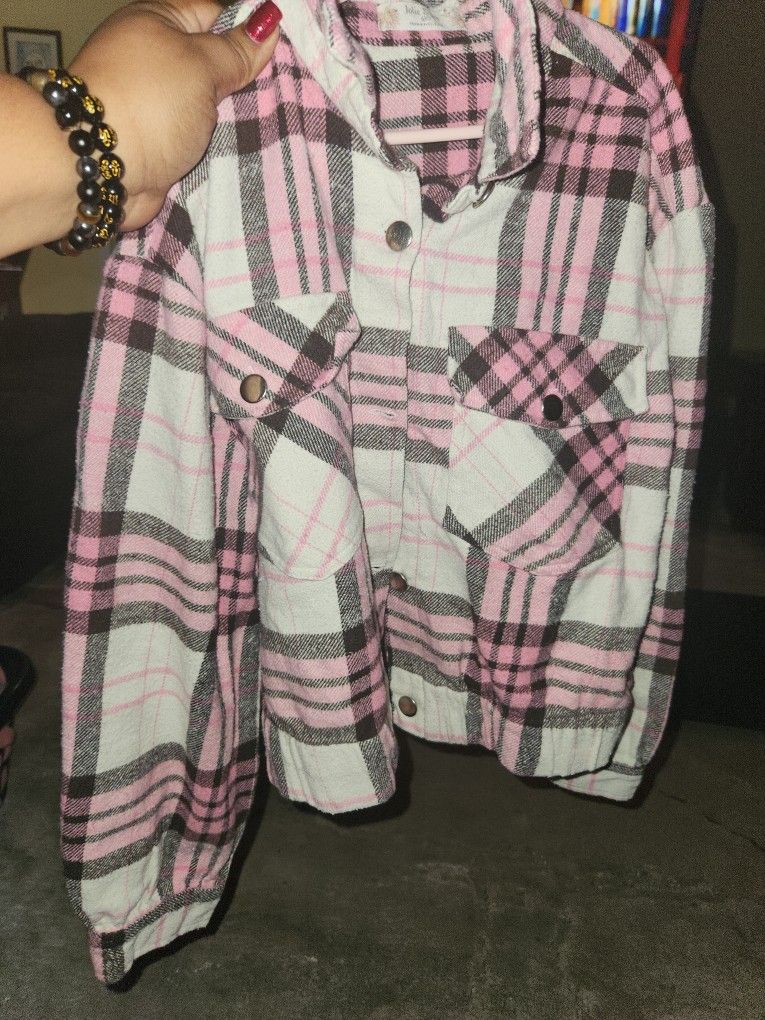 Pink And White And Black Jacket