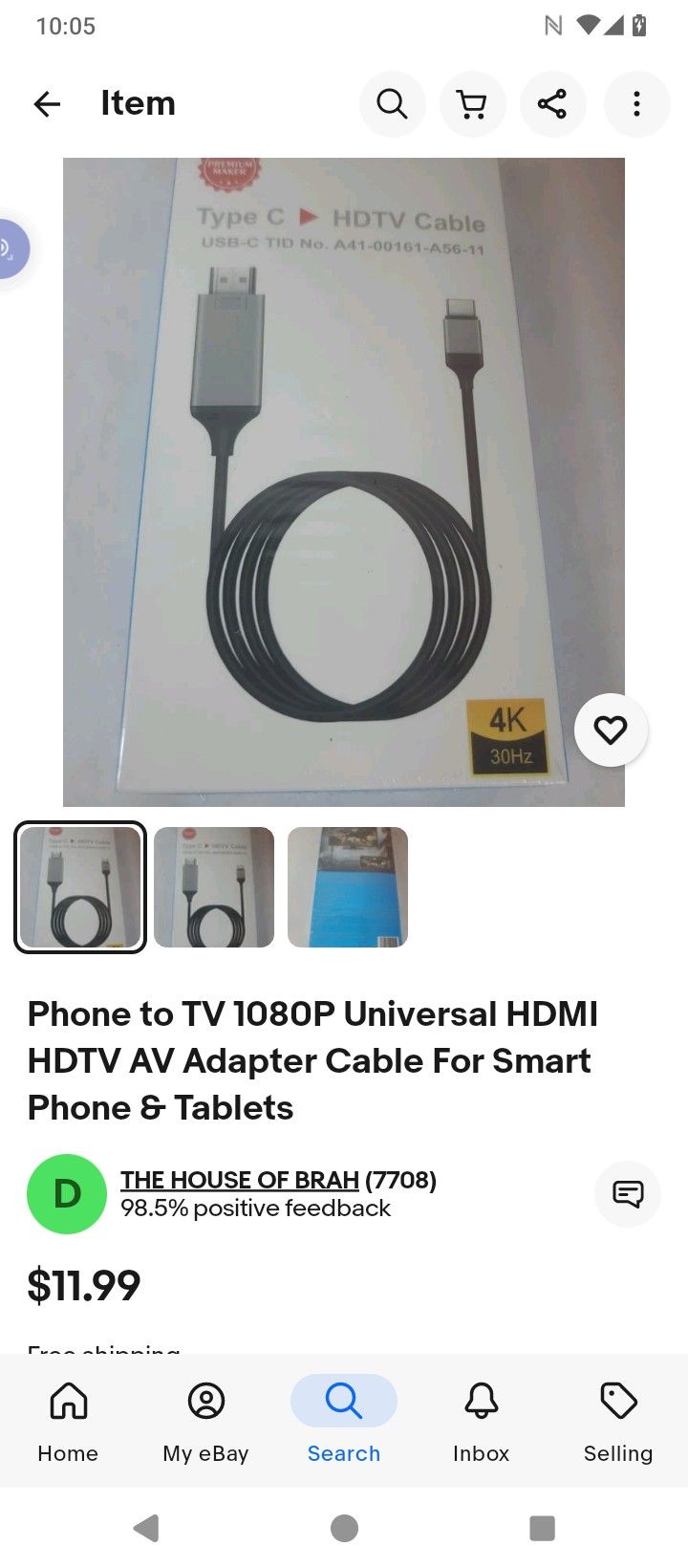 Lightning HDTV Cable For iPhone, iPad