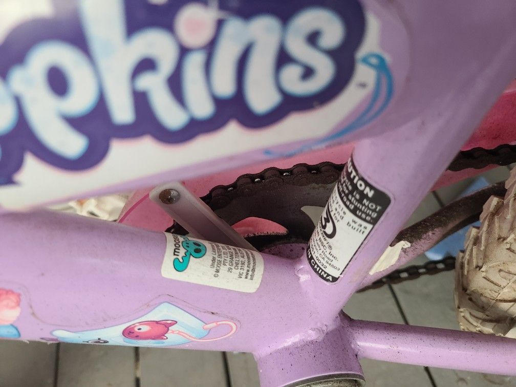 Girl's 16 Inch Bike With Training Wheels