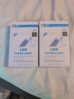 New - Lot of 2x Melpo 30W 3000-Lumen Smart LED Flood Light