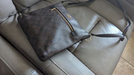 COACH Women's  Shoulder Crossbody Bag Signature Canvas - Brown/black