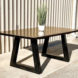 Custom Dining Table Farmhouse Country French Modern Rustic Solid Wood Set Restoration Hardware Insp Bench Hand Built Round Oval Counter Breakfast  