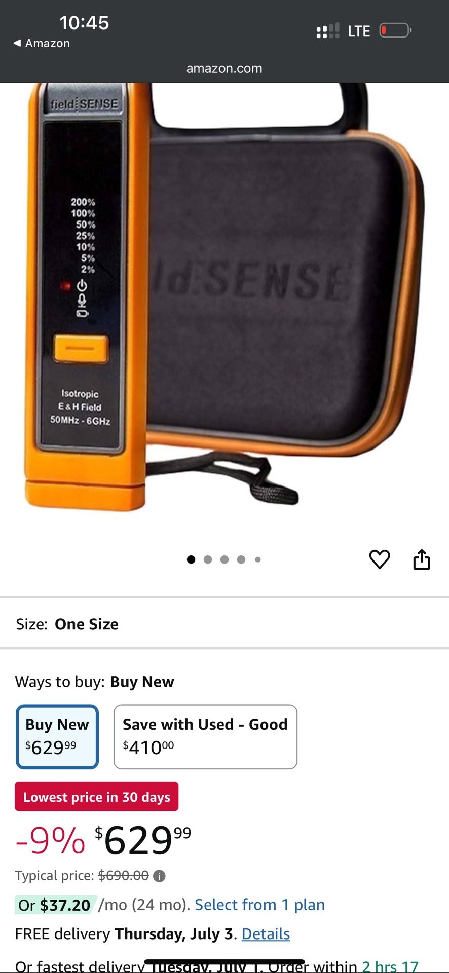 Field sense Isotropic Personal RF monitor
