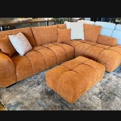 Orange Sectional Sofa 120x80 NEW financing Available 