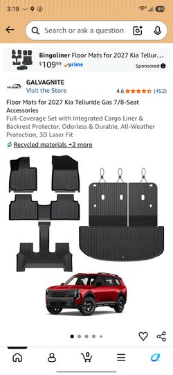 Galvagnite Floor Mats for 2027 Kia Telluride
