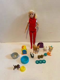 Barbie doll animals, doll added, see photos