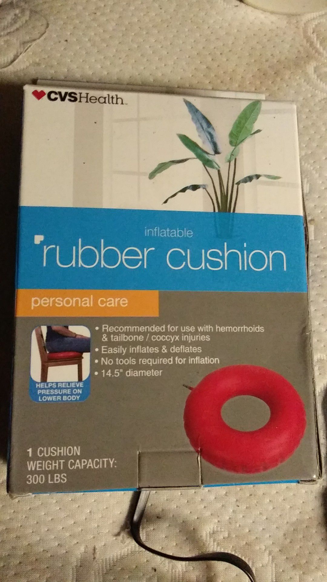 CVS inflatable rubber cushion