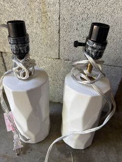 Two beautiful glass lamps