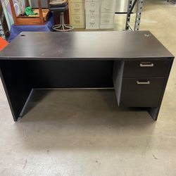 Desk with File Cabinet 