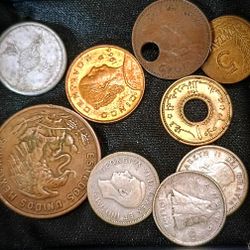 Lot of 9 Foreign Coins From Various Countries Around The World