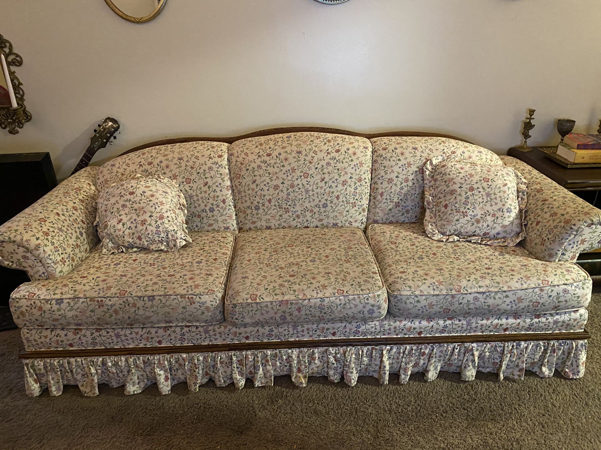 Victorian flower couch