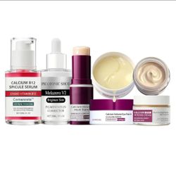 Calcium Daily Care Skin Set with Calcium Multi Balm Stick,Daily Skincare bundle – Gentle Firming & Moisture Routine for Smooth
