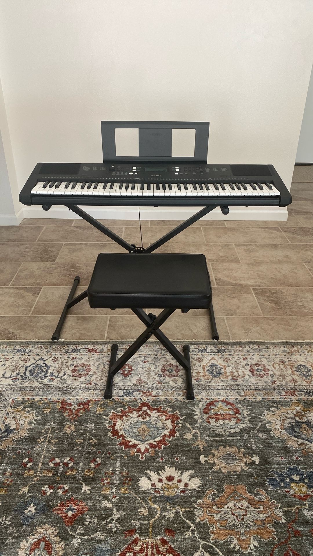 Yamaha Keyboard w/ stand and bench PSR EW310