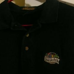 Welch's Grape Juice Men's Polo Size Large Shirt Harvard Square Egyptian Cotton