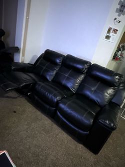 Ashley furniture leather couches(need gone asap)