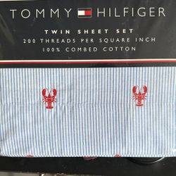 NEW, Tommy Hilfiger Twin Sheet Set 