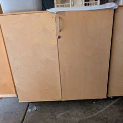 Storage Cabinets Heavy Duty Wood With Industrial Casters Drawers Shelves 