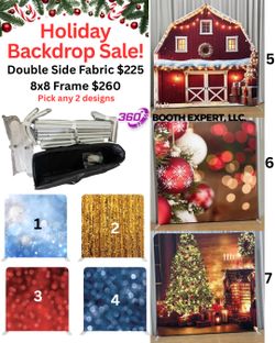 Christmas Backdrops & frame For Photo Booths
