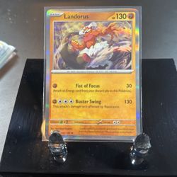 Hologrqphic Landorus Pokemon Card