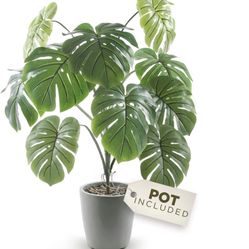 Brand New Artificial Monstera Plant with Pot, Artificial Plants for Home Decor Indoor, Faux Plants, Fake Plant Decor, Large Fake Plant, Artificial Pla