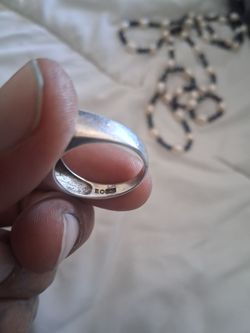 Silver  disorder skate board Ring