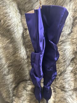 Purple High Heel Boots