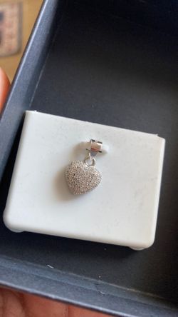 925 silver heart pendant with VVS diamonds