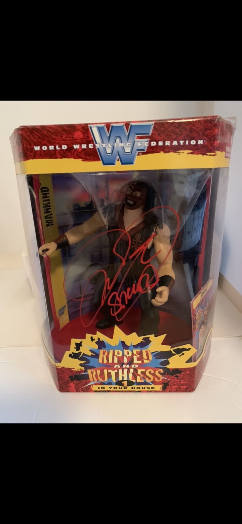 Ripped and Ruthless BIG FIGURE signed by MICK FOLEY at Legends of the Ring Convention in New Jersey