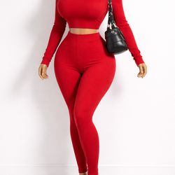Two piece red set