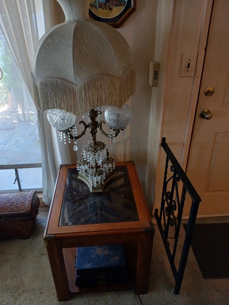 Antique Lamp and Table