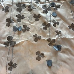 Butterfly Shower Curtain With Decorative Rings