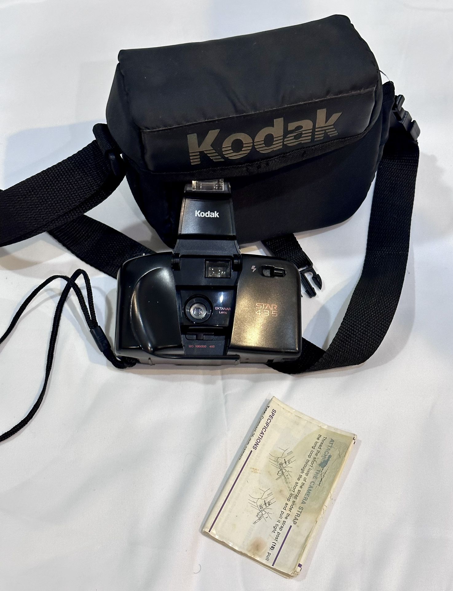 Vintage Kodak Star 435 35mm Camera & Kodak Camera Bag 1990’s