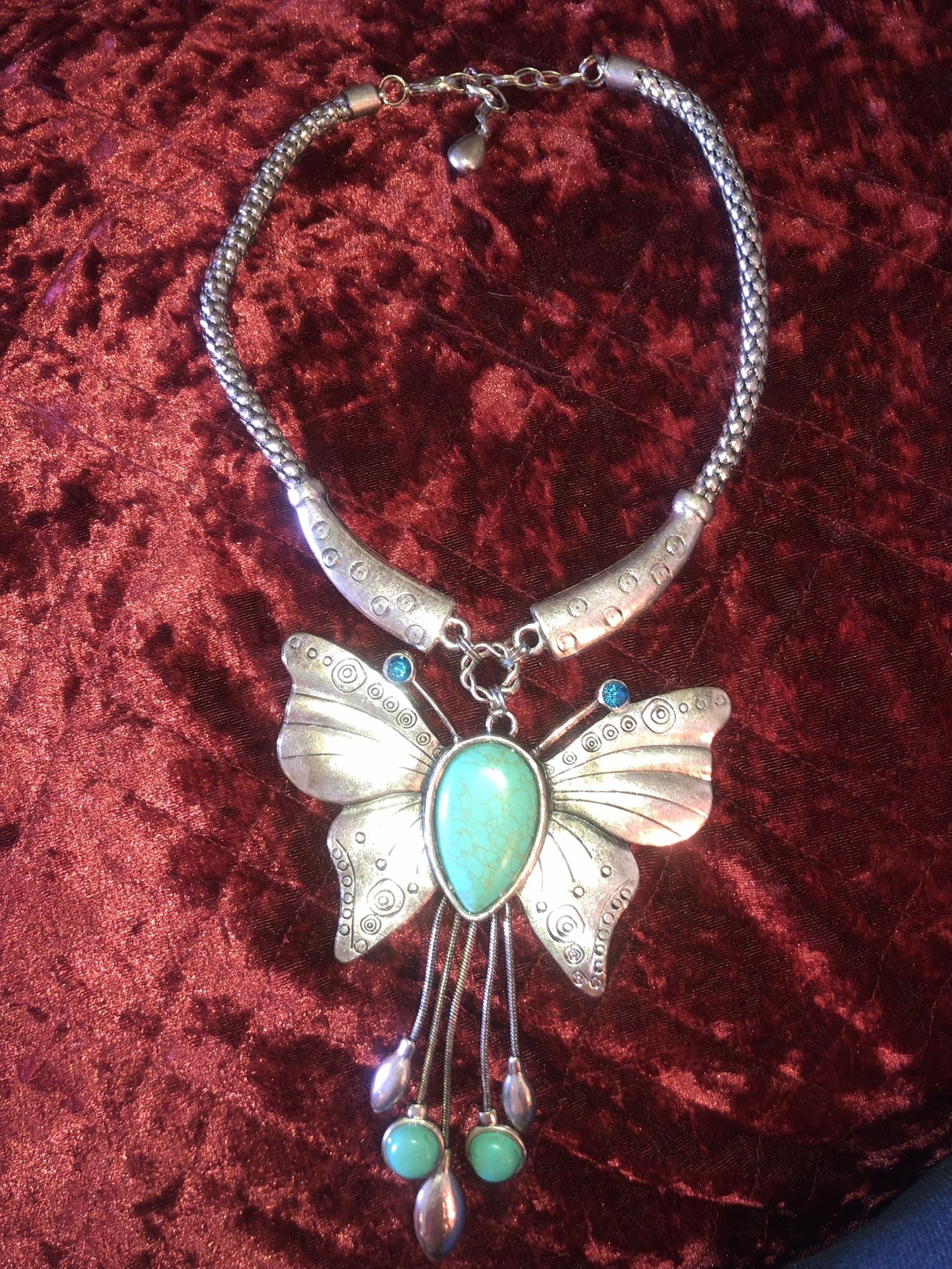 Large Butterfly Statement Necklace