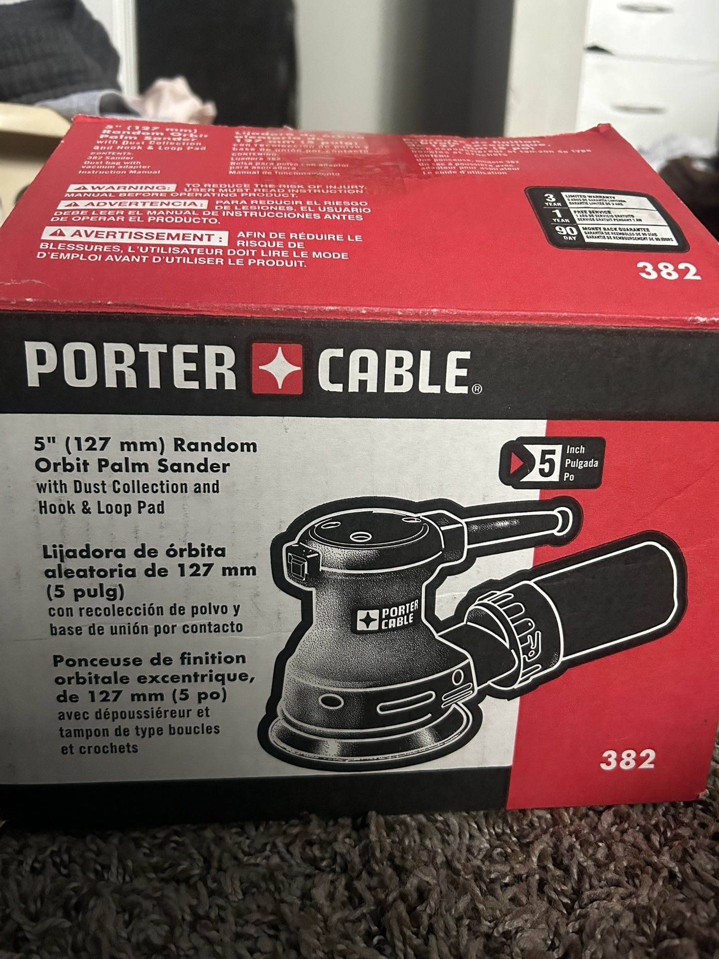 porter cable 5" random orbit palm sander