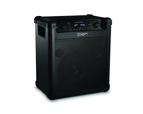ON Audio Block Rocker (iPA76A) | Portable Bluetooth Speaker with Mic, Radio, and Wheels & Handle for Transport