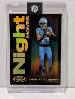 AMON-RA ST BROWN Night Moves Insert SSP Case Hit 2025 Certified Football BK