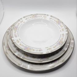 Floral Pattern Dinnerware - set for 6 - dishes, plates, bowls