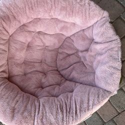 Pink Fur Folding Chair 