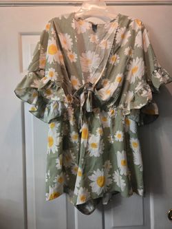 Shein sage green romper