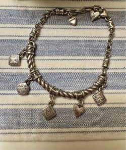 Brighton 5 charm silver link bracelet