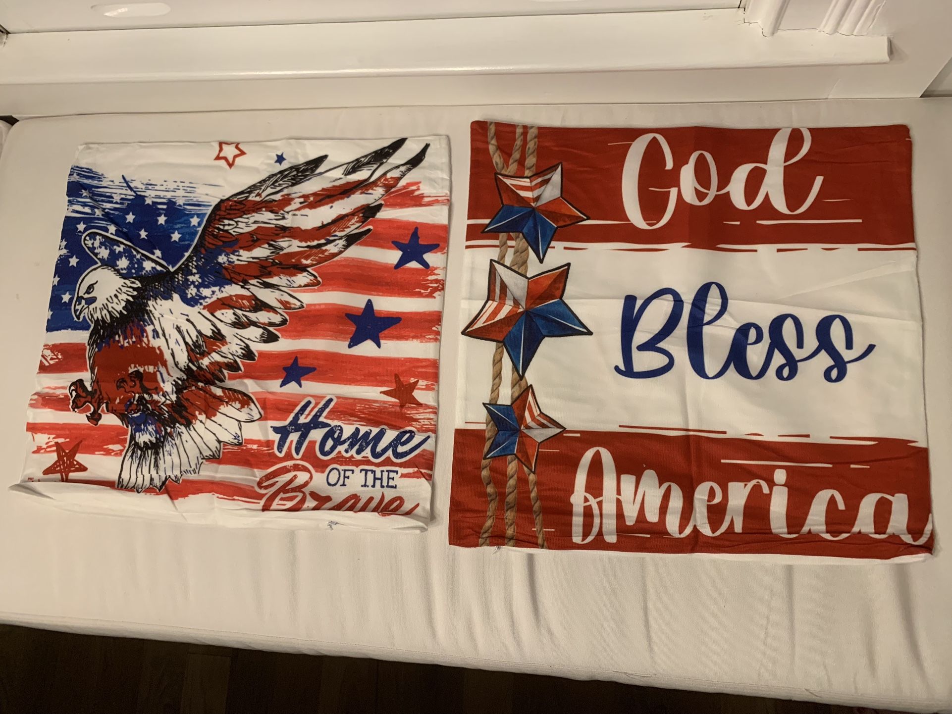 Set of 6 Pillow Covers, Memorial Day/Americana/Patriotic themed , New