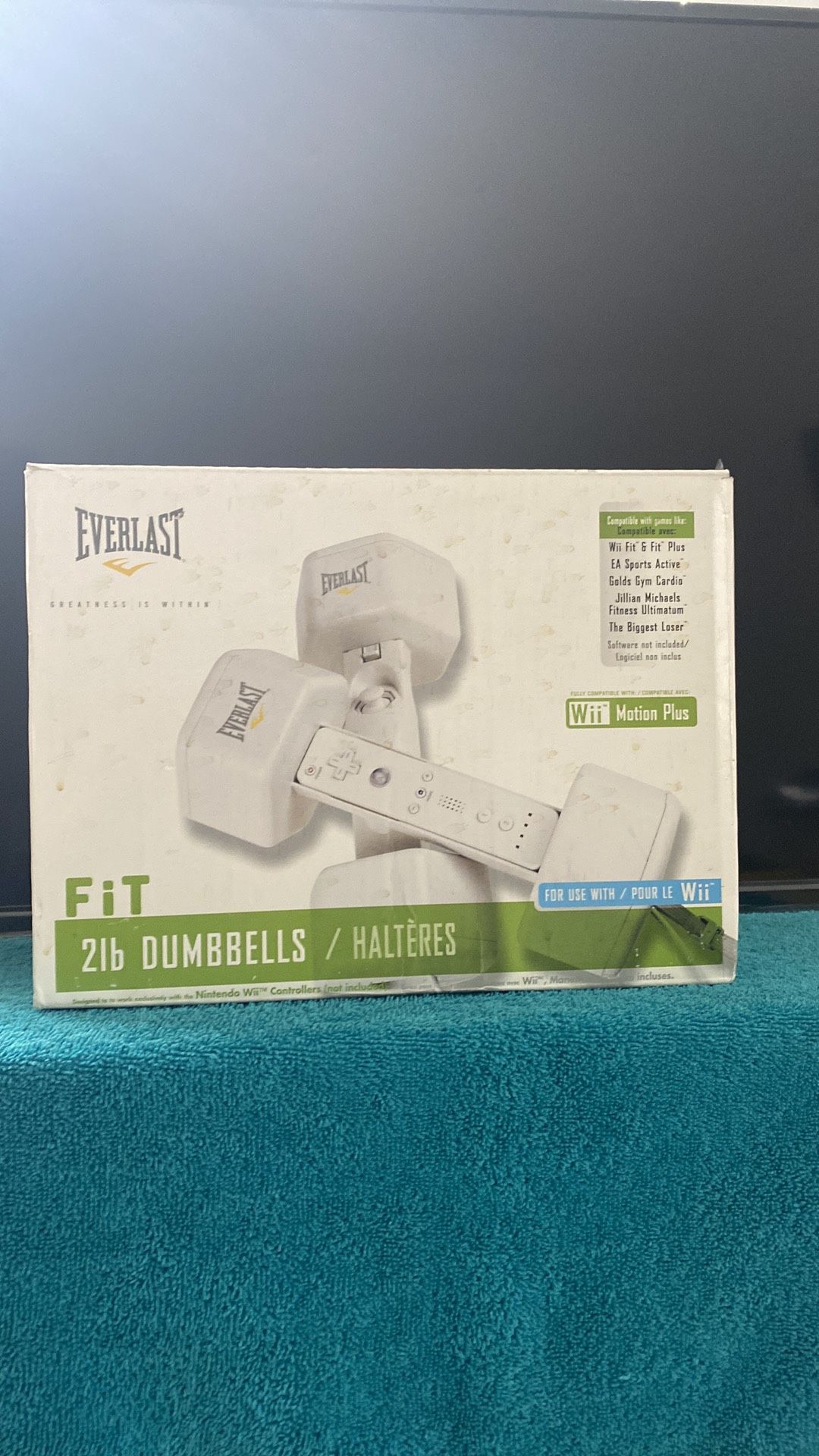 WII workout dumbbells 2 lbs remotes not included