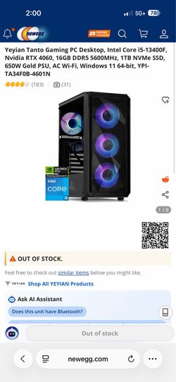 💻 Gaming PC – RTX 4060 | i5-13400F | 16GB DDR5 | 1TB SSD – NEED GONE