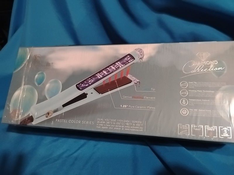 ROYALE SALON QUALITY HAIR STRAITENER FLAT IRON SEALED