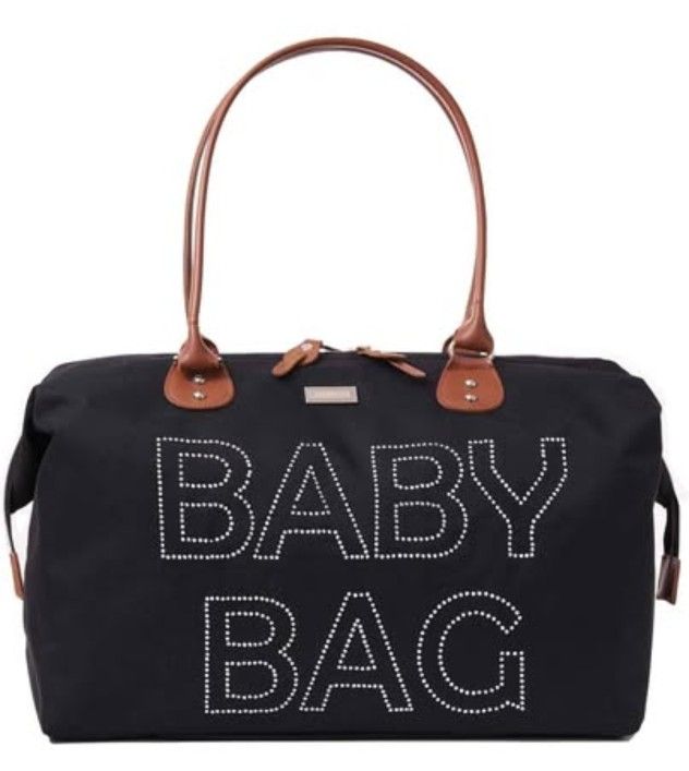 Baby Diaper Bag Tote For Mom With Rhinestone Embellishment, Hospital Bag For Labor And Delivery