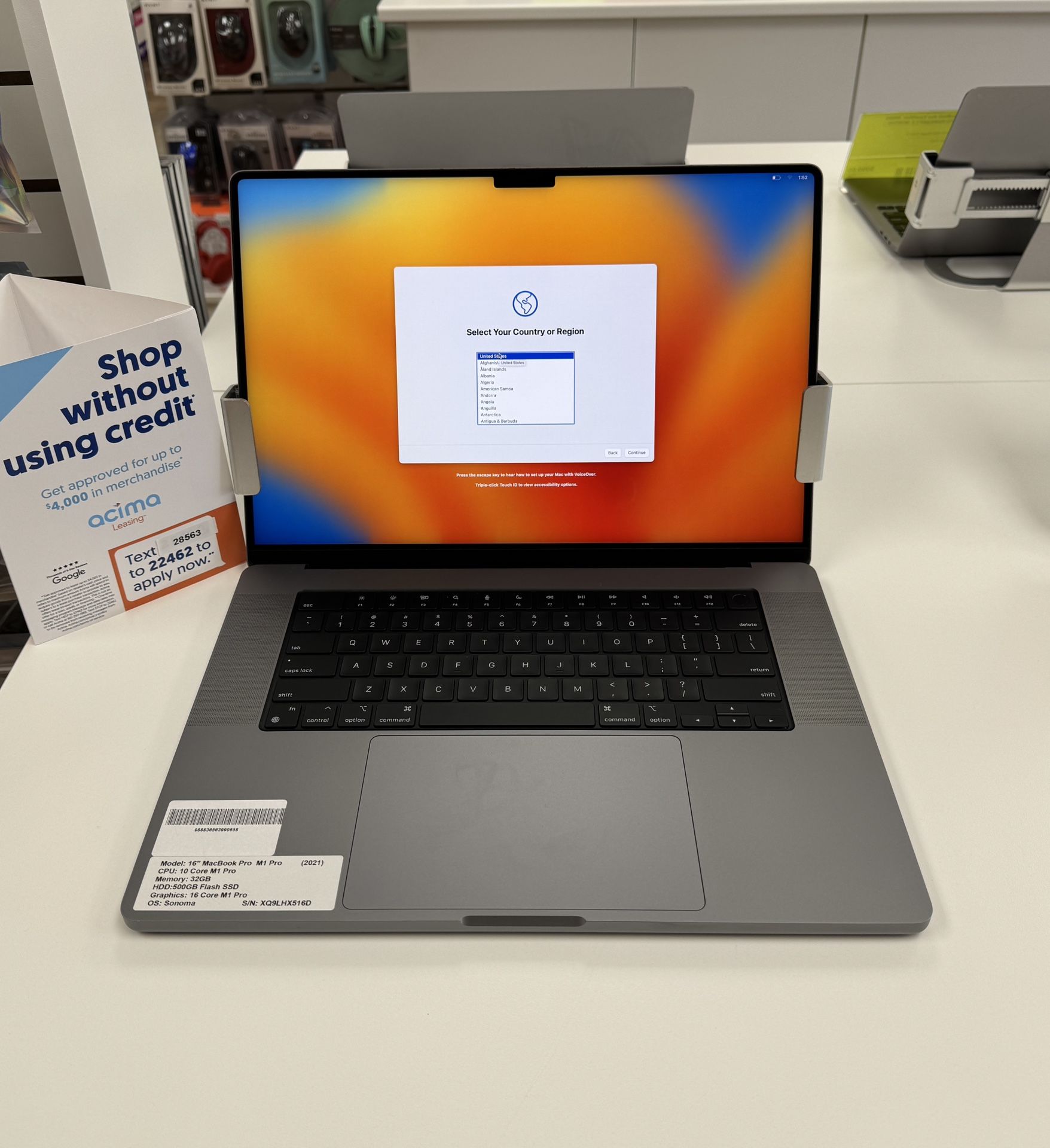 16” MacBook Pro **10 Core M1 Pro **32GB RAM